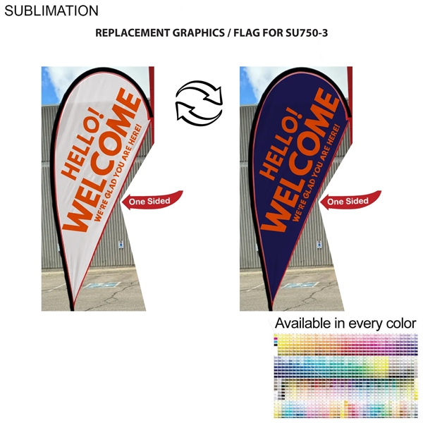 Replacement Flag for 9' Small Tear Drop Flag Kit, Full Color... from ASI 53509 FIEL-Fairdeal Import & Export / FIEL