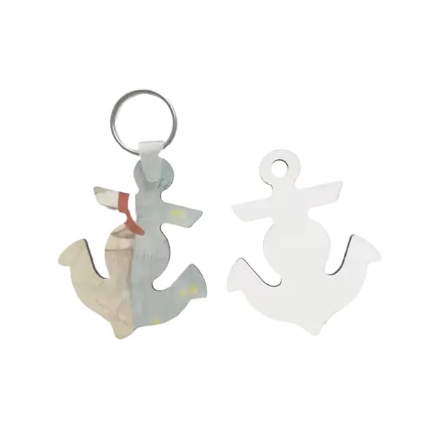 Anchor shaped MDF keychain plus free sublimation heat transfer printing in... from ASI 37218 Athena Promo (tm)