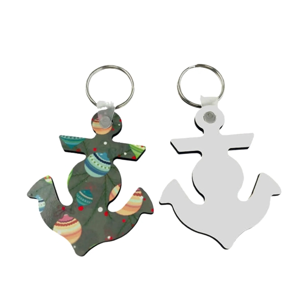 Anchor shaped MDF keychain plus free sublimation heat transfer printing in... from ASI 37218 Athena Promo (tm)