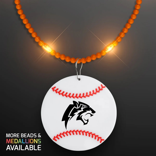 Still-Light Beads with Baseball Medallions; Imprinted Pricing... from ASI 34194 ALightPromos
