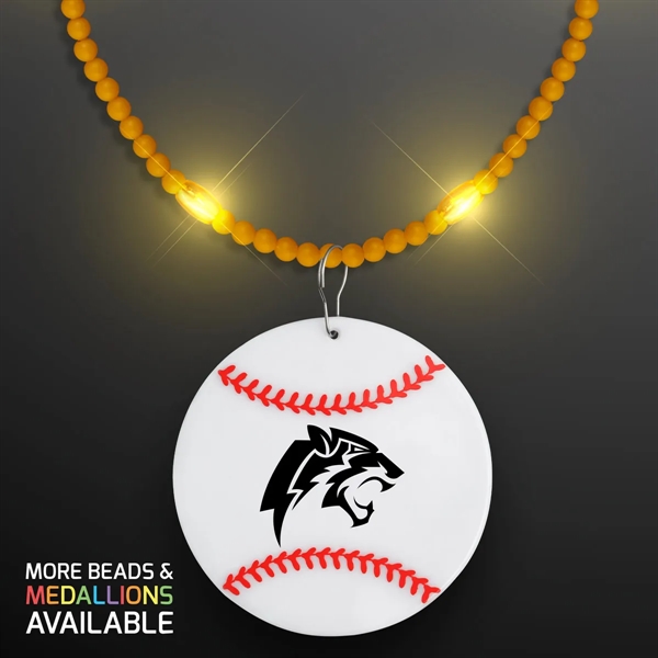 Still-Light Beads with Baseball Medallions; Imprinted Pricing... from ASI 34194 ALightPromos