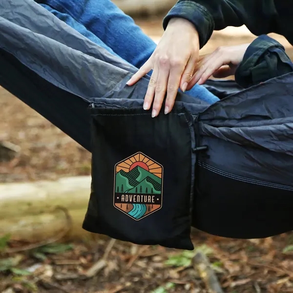 A durable hammock with a carrying case, hammock straps and carabiners... from ASI 61966 HPG / OrigAudio HPG Gold