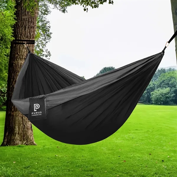 A durable hammock with a carrying case, hammock straps and carabiners... from ASI 61966 HPG / OrigAudio HPG Gold