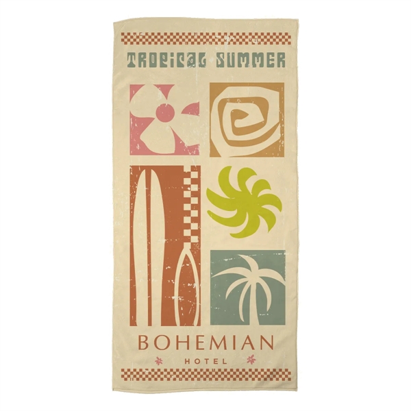 30" x 60" super-plush beach towel with edge-to-edge, full-color printing.... from ASI 61125 Hit Promotional Products / Hit®