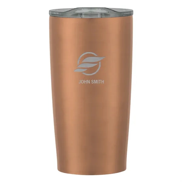 20 oz. stainless steel tumbler with double wall construction and snap-on,... from ASI 61125 Hit Promotional Products / Hit®