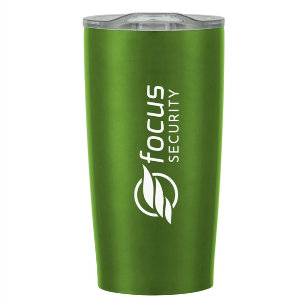 20 oz. stainless steel tumbler with double wall construction and snap-on,... from ASI 61125 Hit Promotional Products / Hit®