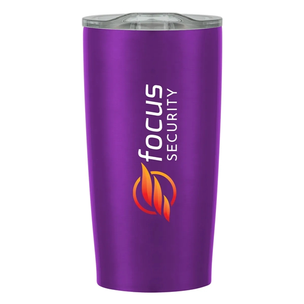 20 oz. stainless steel tumbler with double wall construction and snap-on,... from ASI 61125 Hit Promotional Products / Hit®