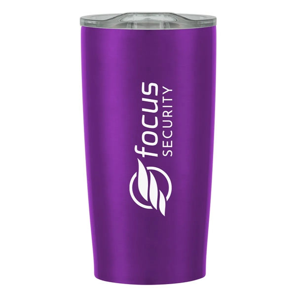 20 oz. stainless steel tumbler with double wall construction and snap-on,... from ASI 61125 Hit Promotional Products / Hit®