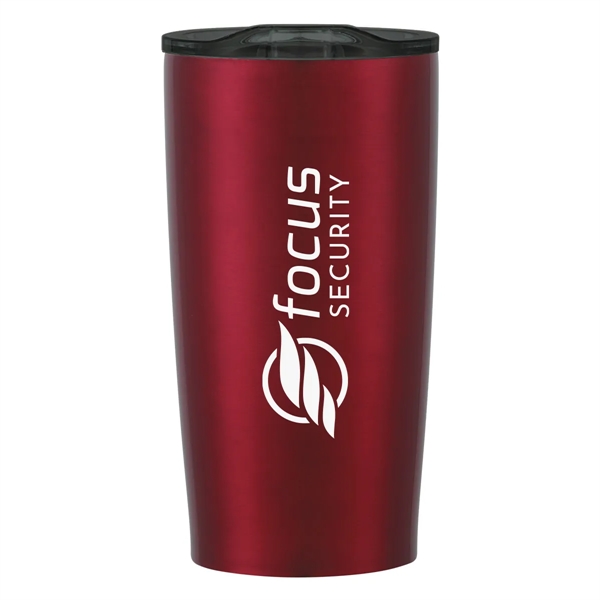 20 oz. stainless steel tumbler with double wall construction and snap-on,... from ASI 61125 Hit Promotional Products / Hit®
