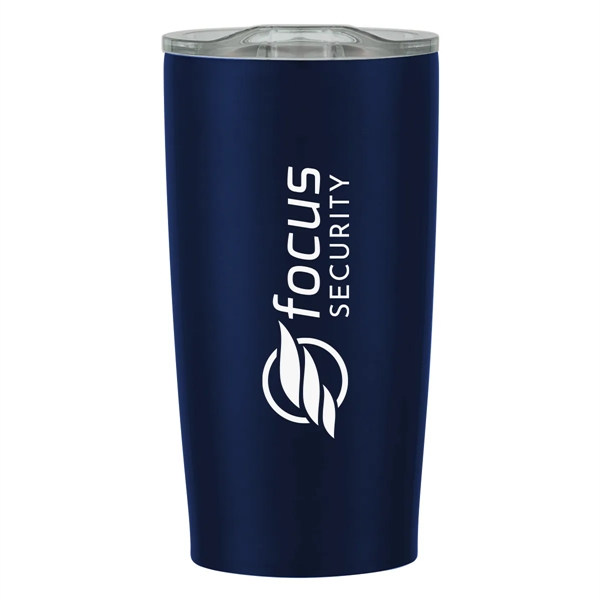 20 oz. stainless steel tumbler with double wall construction and snap-on,... from ASI 61125 Hit Promotional Products / Hit®