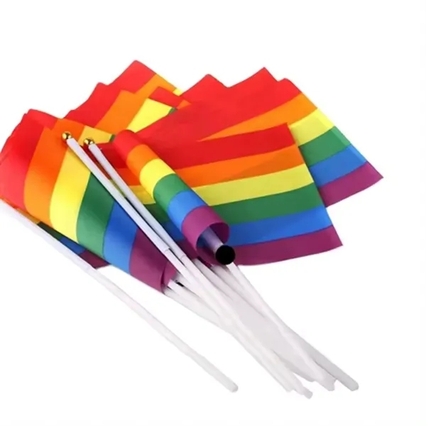 9" x 6" Hand waving flag banner plus full color digital... from ASI 37218 Athena Promo (tm)