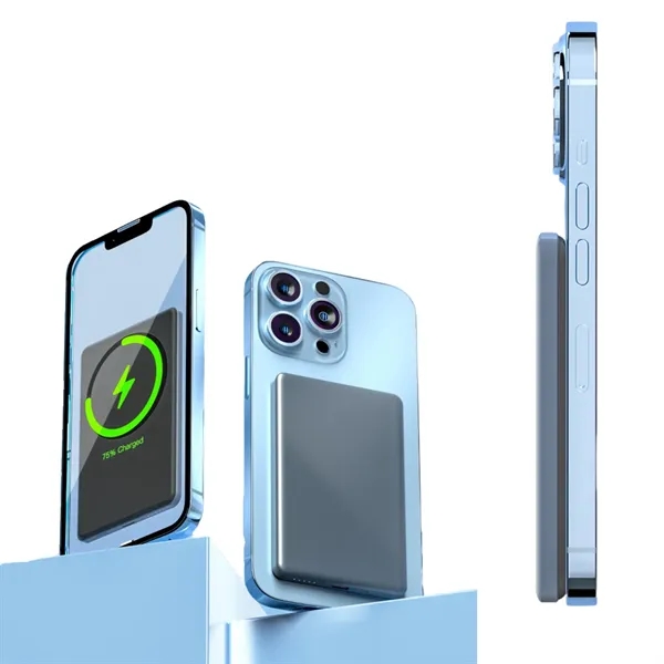 20W PD Fast charging magnetic wireless power bank - 5000 mAh... from ASI 37218 Athena Promo (tm)