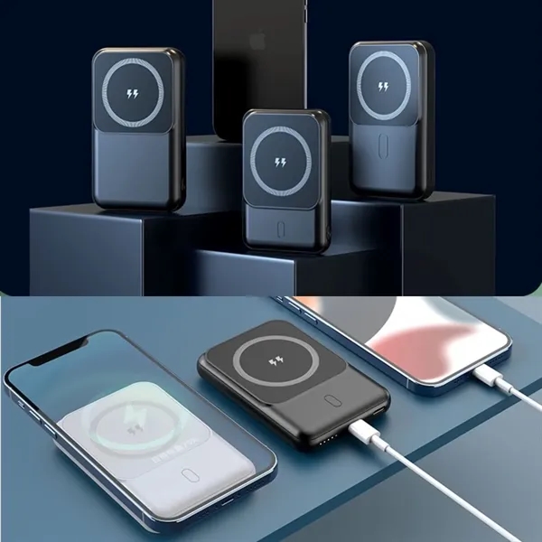 20W PD Magnetic wireless fast charging power bank - 5000 mAh... from ASI 37218 Athena Promo (tm)