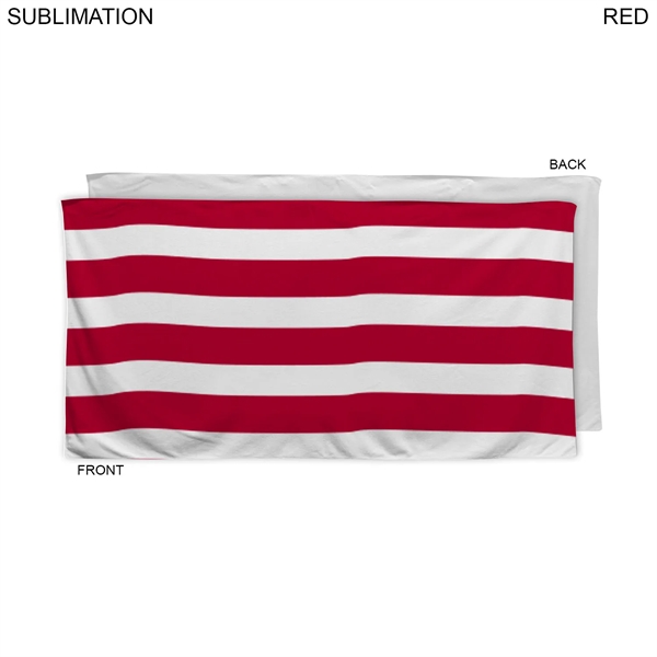 Cabana Stripe Sublimated, Heaviest Weight, Plush Velour Terry Cotton Blend Beach... from ASI 53509 FIEL-Fairdeal Import & Export / FIEL