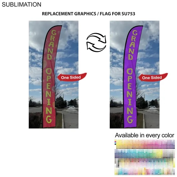 Replacement Flag for 19' X-Large Feather Flag Kit, Full Color Graphics... from ASI 53509 FIEL-Fairdeal Import & Export / FIEL