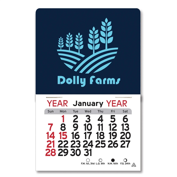 Billboard style Peel-N-Stick® vinyl 12-month calendar showcases your message with standard... from ASI 54040 Fey Promo / Fey Calendar Impressions
