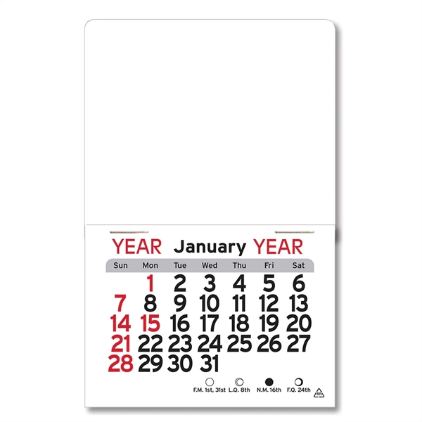 Billboard style Peel-N-Stick® vinyl 12-month calendar showcases your message with standard... from ASI 54040 Fey Promo / Fey Calendar Impressions