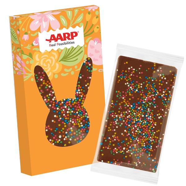 This 1 oz Belgian Milk Chocolate Bar is decorated with festive... from ASI 71685 Midnite Snax®