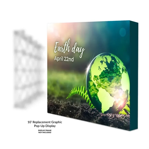 8ft x 90"H Pop-Up Replacement Graphic, Fully Dye Sublimated - Premium... from ASI 94105 Visual Textile Resource