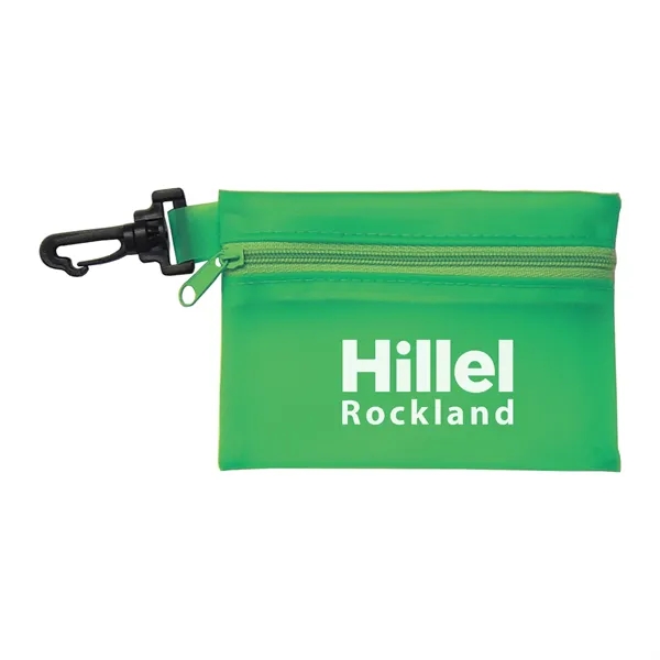 Multi-purpose clip on PVC pouch with zipper and swivel clip.... from ASI 52710 Lincoln Line