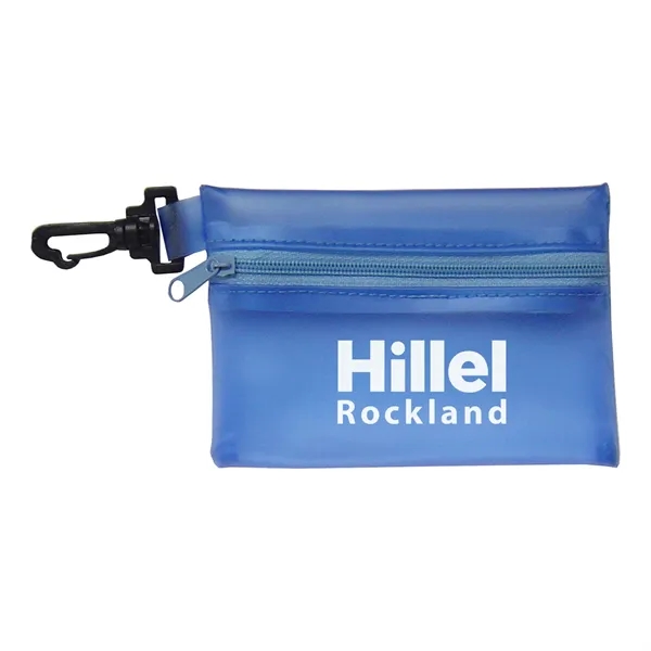 Multi-purpose clip on PVC pouch with zipper and swivel clip.... from ASI 52710 Lincoln Line