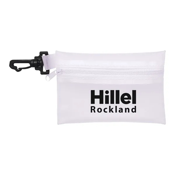 Multi-purpose clip on PVC pouch with zipper and swivel clip.... from ASI 52710 Lincoln Line