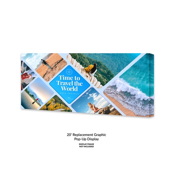 20ft x 90"H Pop-Up Replacement Graphic, Fully Dye Sublimated - Premium... from ASI 94105 Visual Textile Resource