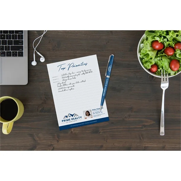 6" x 8" custom printed notepad with 50 white sheets and... from ASI 91240 3M/Promotional Markets Dept
