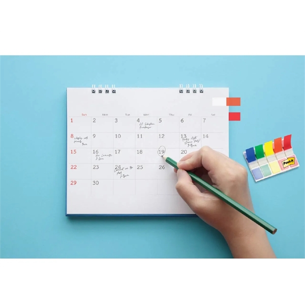 Custom printed flag dispenser set filled with 100 1/2" flags (20... from ASI 91240 3M/Promotional Markets Dept