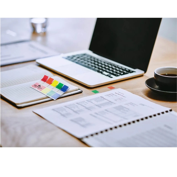 Custom printed flag dispenser set filled with 100 1/2" flags (20... from ASI 91240 3M/Promotional Markets Dept