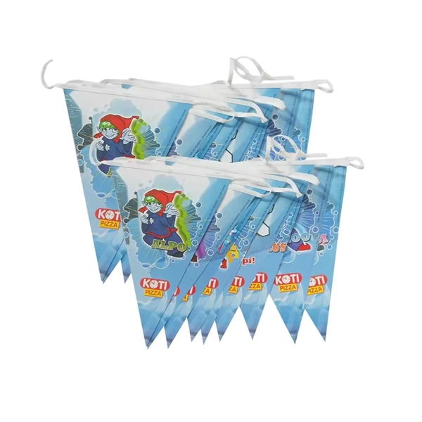 9" x 6" Triangle spring bunting flag plus full color digital... from ASI 37218 Athena Promo (tm)