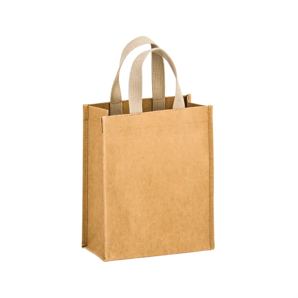 8" x 4" x 10" Kraft paper washable grocery tote with... from ASI 35290 American Ad Bag Co