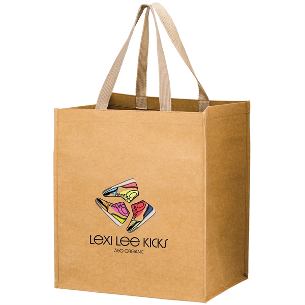 13" x 10" x 15" Delta 250GSM Kraft paper grocery tote... from ASI 35290 American Ad Bag Co