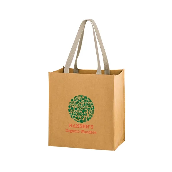 12" x 8" x 13" 250GSM Kraft paper grocery bag with... from ASI 35290 American Ad Bag Co