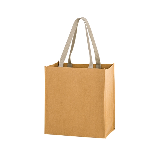 12" x 8" x 13" 250GSM Kraft paper grocery bag with... from ASI 35290 American Ad Bag Co