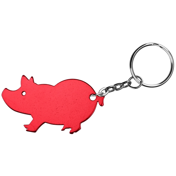 Jumbo size pig shape bottle opener with key chain.... from ASI 74585 Nu Promo International / Nu Promo Line