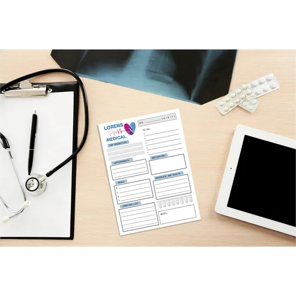 6" x 8" custom printed notepad with 25 or 50 white... from ASI 91240 3M/Promotional Markets Dept