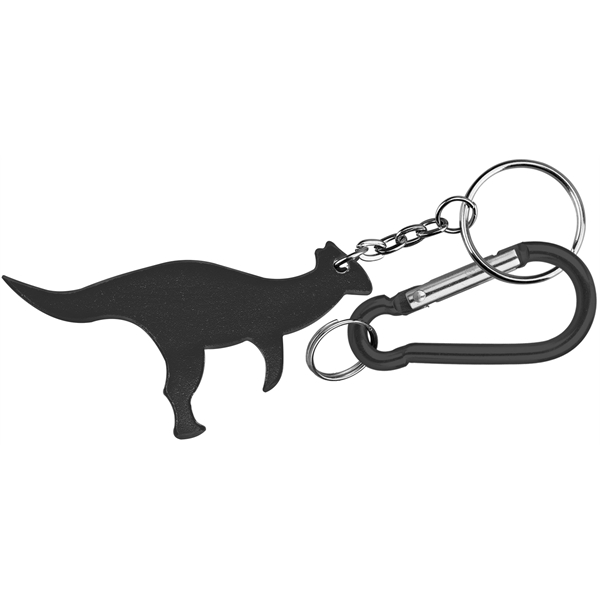 Dinosaur / kangaroo aluminum bottle opener with key chain.... from ASI 74585 Nu Promo International / Nu Promo Line