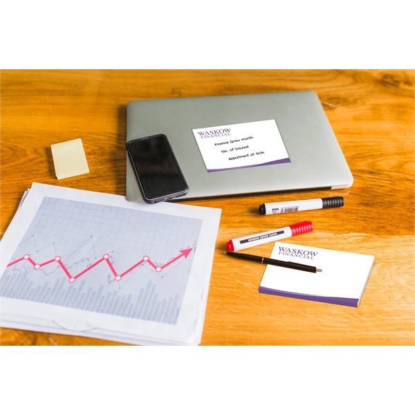 3" x 4" custom printed notepad with 25 self-adhesive sheets.... from ASI 91240 3M/Promotional Markets Dept