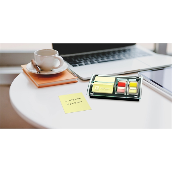 Pop up note desktop dispenser with 50 sheet note pad, 1"... from ASI 91240 3M/Promotional Markets Dept