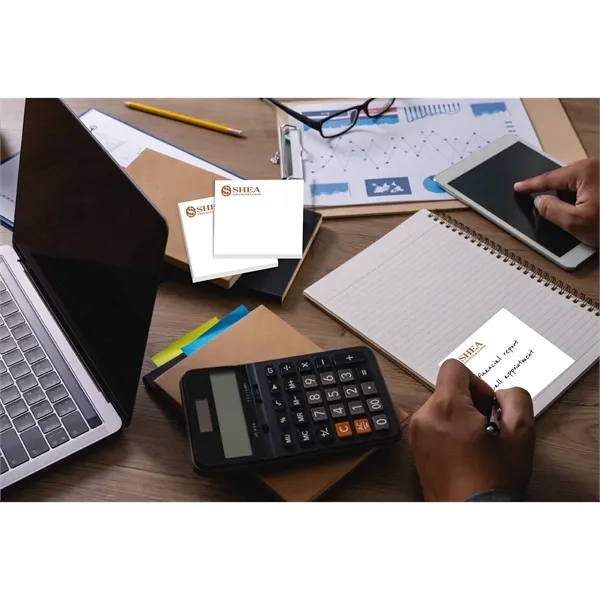 2 3/4" x 3" custom printed notepad with 50 self-adhesive sheets.... from ASI 91240 3M/Promotional Markets Dept