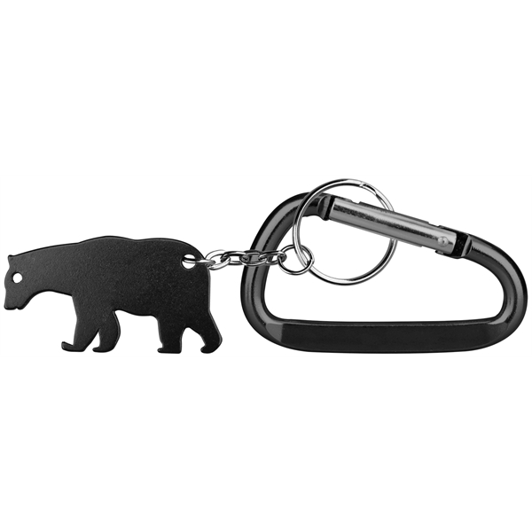 Bear shape bottle opener with key chain and carabineer.... from ASI 74585 Nu Promo International / Nu Promo Line
