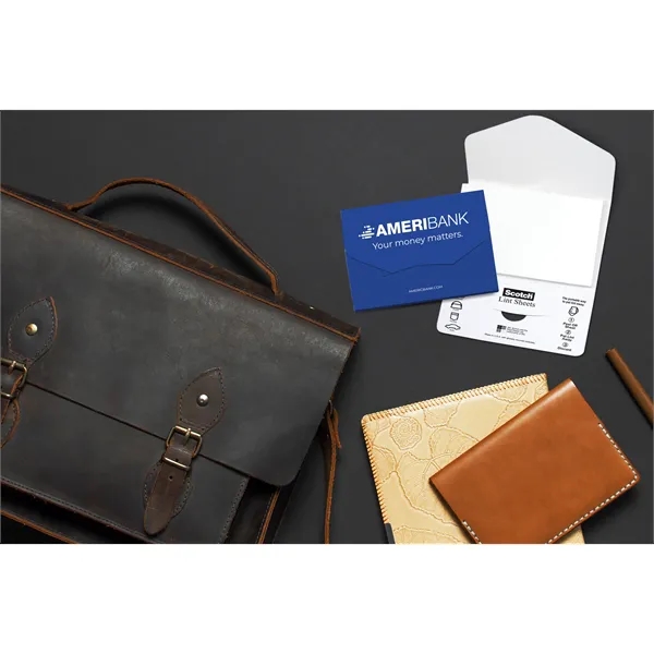 Custom printed pocket pack that includes 40 padded 3" x 4"... from ASI 91240 3M/Promotional Markets Dept