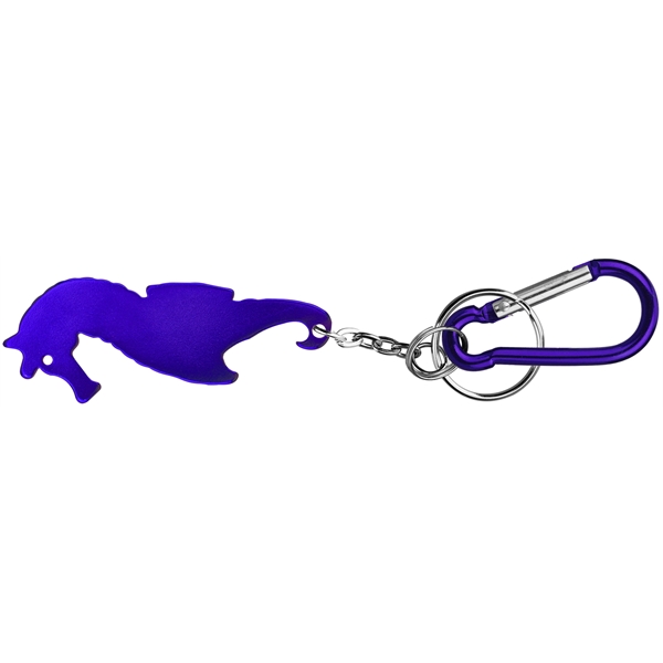 Seahorse shape bottle opener with key chain.... from ASI 74585 Nu Promo International / Nu Promo Line