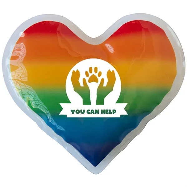 Heart shaped, rainbow gel bead packs for hot and cold therapy.... from ASI 34415 Alpi International LTD