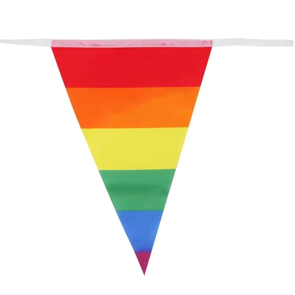 12" x 8" Triangle spring bunting flag + full color digital... from ASI 37218 Athena Promo (tm)