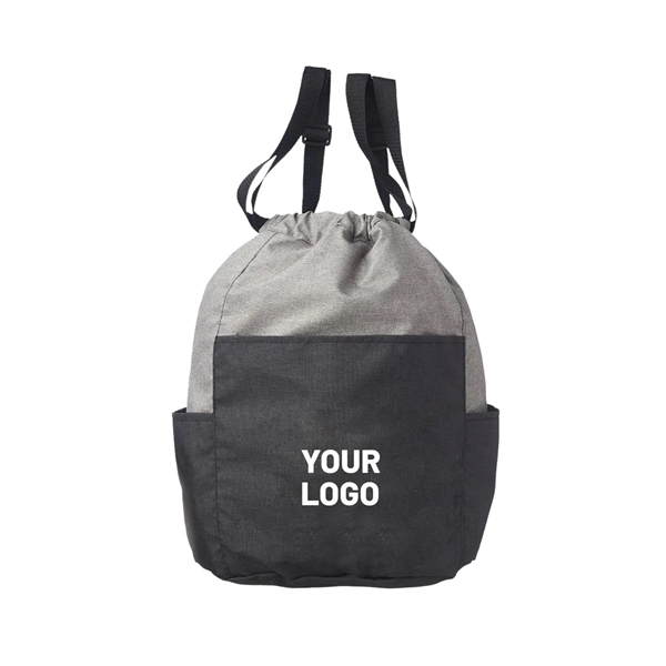 Two tone satchel drawstring backpack plus 1 color silkscreen imprint on... from ASI 37218 Athena Promo (tm)