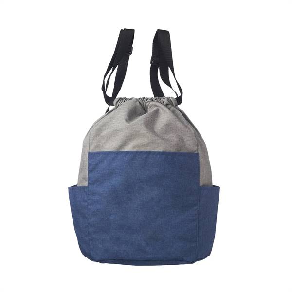 Two tone satchel drawstring backpack plus 1 color silkscreen imprint on... from ASI 37218 Athena Promo (tm)