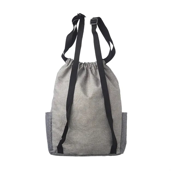 Two tone satchel drawstring backpack plus 1 color silkscreen imprint on... from ASI 37218 Athena Promo (tm)