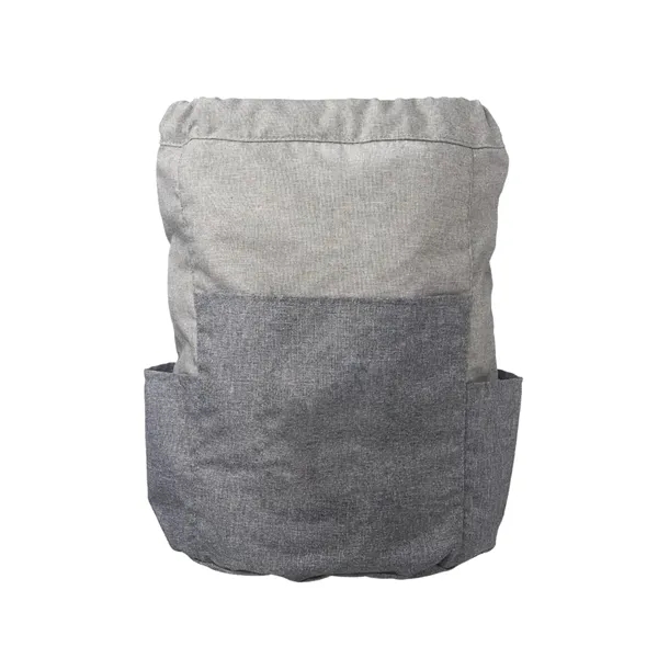 Two tone satchel drawstring backpack plus 1 color silkscreen imprint on... from ASI 37218 Athena Promo (tm)